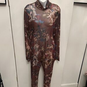 Fashion Nova Artistic Brown Jumpsuit